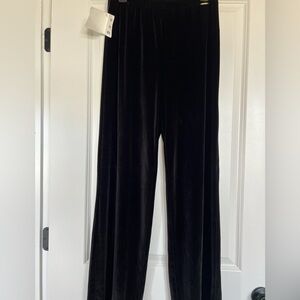 St John Sport Elegant Black Velvet/Velour Pants